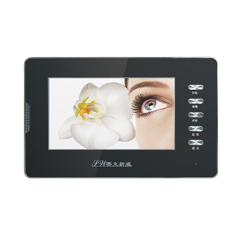 智能簡(jiǎn)潔樓宇對(duì)講數(shù)字系統(tǒng)室內(nèi)機(jī)是一款高品質(zhì)的可視對(duì)講機(jī)，適用于各種樓宇系統(tǒng)。它采用先進(jìn)的音視頻對(duì)講技術(shù)，可以實(shí)現(xiàn)清晰的對(duì)講，同時(shí)支持遠(yuǎn)程控制功能，讓用戶可以隨時(shí)隨地控制系統(tǒng)。該系統(tǒng)室內(nèi)機(jī)采用簡(jiǎn)潔的設(shè)計(jì)，外觀精美，易于操作，該對(duì)講設(shè)備配備了高清晰度屏幕和麥克風(fēng)，讓用戶可以實(shí)時(shí)了解對(duì)方情況。